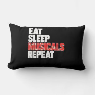 Eat Sleep Musicals Herhaal Broadway Actor Actress Kussen