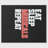 Eat Sleep Musicals Herhalen Cadeaupapier (Vlak)