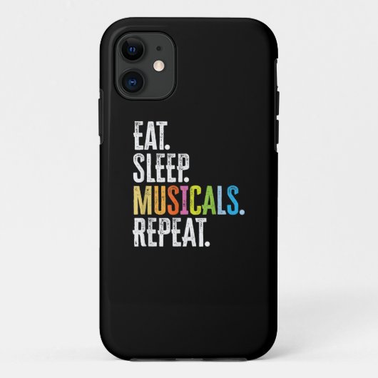 Eat Sleep Musicals Herhalen Case-Mate iPhone Case (Achterkant)