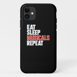 Eat Sleep Musicals Herhalen Case-Mate iPhone Case