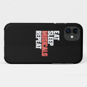 Eat Sleep Musicals Herhalen Case-Mate iPhone Case (Achterkant (horizontaal))