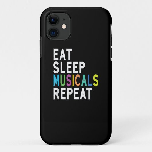 Eat Sleep Musicals Herhalen Case-Mate iPhone Case (Achterkant)