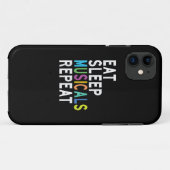 Eat Sleep Musicals Herhalen Case-Mate iPhone Case (Achterkant (horizontaal))