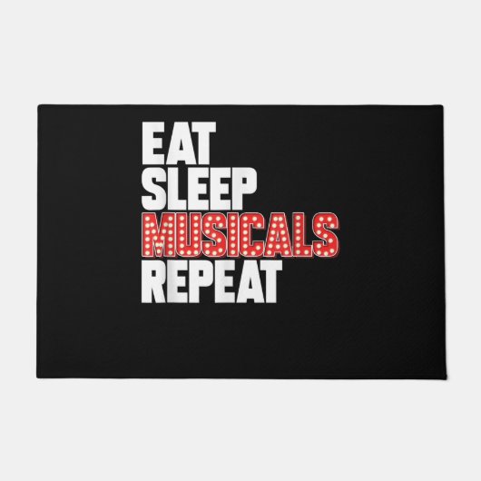 Eat Sleep Musicals Herhalen Deurmat (Voorkant)