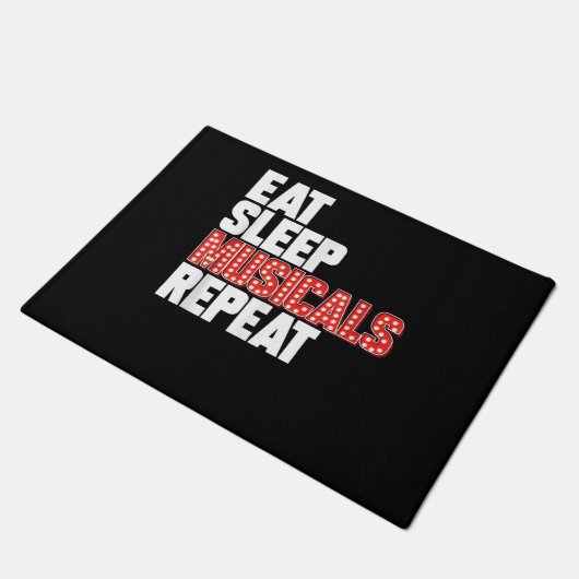 Eat Sleep Musicals Herhalen Deurmat (Schuin)