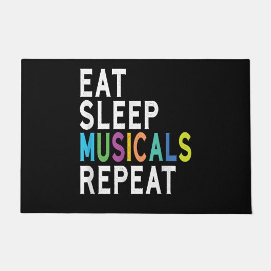 Eat Sleep Musicals Herhalen Deurmat (Voorkant)