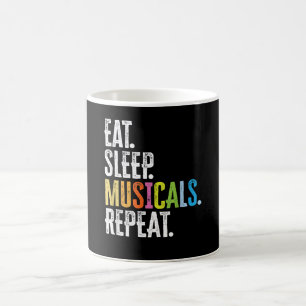 Eat Sleep Musicals Herhalen Koffiemok