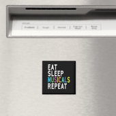 Eat Sleep Musicals Herhalen Magneet (Insitu (Vaatwasser))