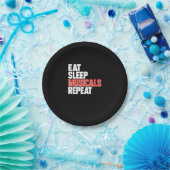 Eat Sleep Musicals Herhalen Papieren Bordje (Feest)