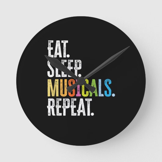 Eat Sleep Musicals Herhalen Ronde Klok (Voorkant)