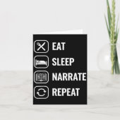 Eat Sleep Narrate Repeat Clical Education Homescho Kaart (Voorkant)