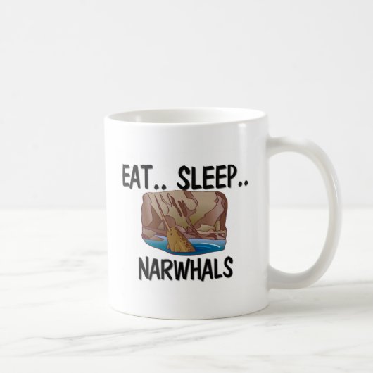 Eat Sleep NARWHALS Koffiemok (Rechts)