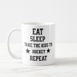 Eat Sleep Neem de Kinder naar Hockey Herhaal, Koffiemok