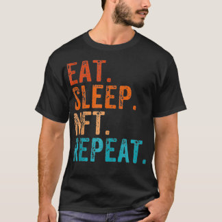 Eat Sleep NFT Herhaal Funny  Retro T-shirt