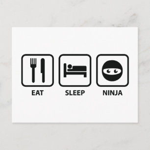 Eat Sleep Ninja Briefkaart