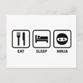 Eat Sleep Ninja Briefkaart (Voorkant)