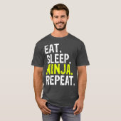 Eat Sleep Ninja Repeat Gift (2) T-shirt (Voorkant volledig)