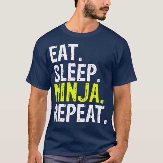 Eat Sleep Ninja Repeat Gift (2) T-shirt (Voorkant)