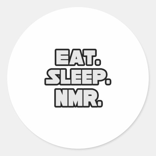 Eat Sleep NMR Ronde Sticker (Voorkant)