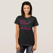 Eat Sleep Nutkraker Herhaal Ballet Performance Fun T-shirt (Voorkant volledig)