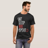 Eat Sleep Oboe Herhalen T-shirt (Voorkant volledig)