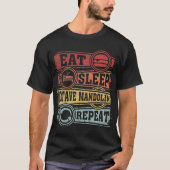 Eat Sleep Octave mandolin Repat T-shirt (Voorkant)
