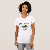 Eat Sleep OLIVES T-shirt (Voorkant volledig)