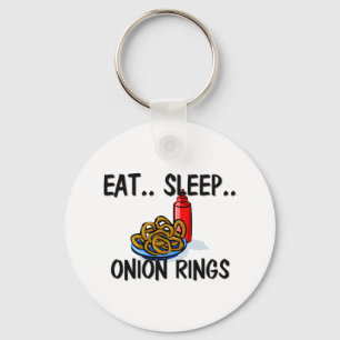 Eat Sleep ONION RINGS Sleutelhanger