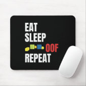 Eat Sleep Oof Repeat Funny Meme Gamers Gift Muismat (Met muis)