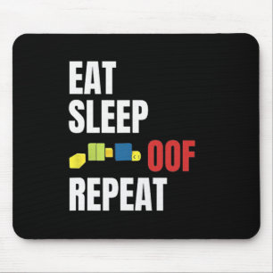 Eat Sleep Oof Repeat Funny Meme Gamers Gift Muismat