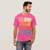 Eat Sleep Opera Repeat Singer Lover Retro T-shirt (Voorkant volledig)