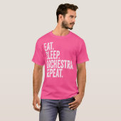 Eat Sleep Orchestra Repeat Funny Orchestra T-shirt (Voorkant volledig)
