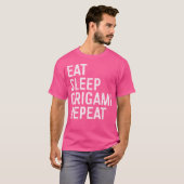 Eat Sleep Origami Repeat Funny Origami Shirt Vrouw (Voorkant volledig)