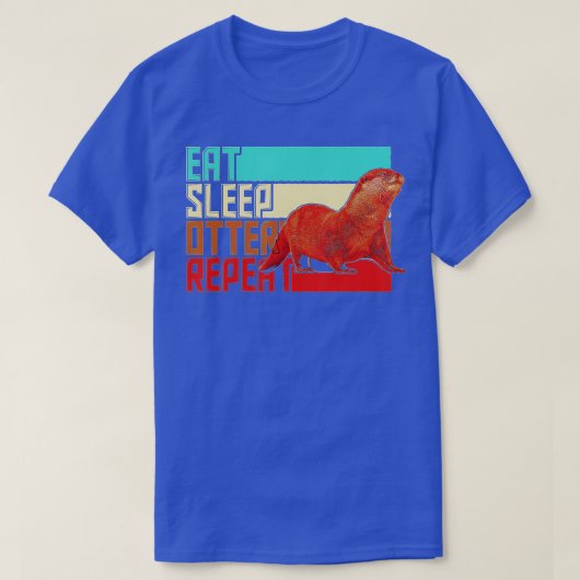 Eat Sleep Otter herhalen T-shirt (Design voorkant)