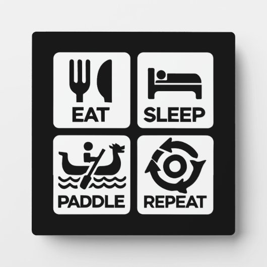 Eat Sleep Paddle Repeat - Dragon Boat Racing Fotoplaat (Voorkant)