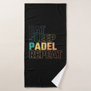 Eat Sleep Padel Herhalen Badhanddoek