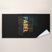 Eat Sleep Padel Herhalen Badhanddoek (Badhanddoek)