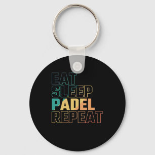 Eat Sleep Padel Herhalen Sleutelhanger