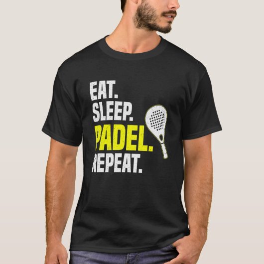 Eat Sleep Padel Herhalen T-shirt (Voorkant)