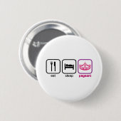 Eat Sleep Pageant Ronde Button 5,7 Cm (Voorkant /achterkant)