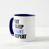 Eat Sleep Paint Herhalen Mok (Voorkant links)