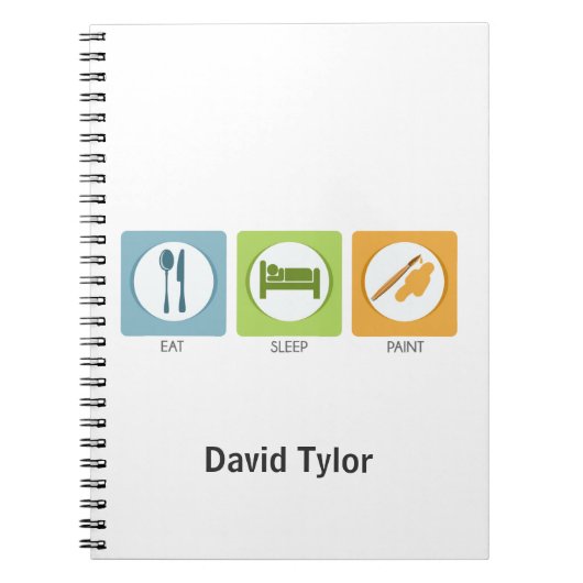 Eat Sleep Paint Notitieboek (Voorkant)