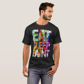 Eat Sleep Paint T-shirt (Voorkant volledig)