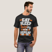 Eat Sleep Painting Repeat Painter Tradesman House T-shirt (Voorkant volledig)