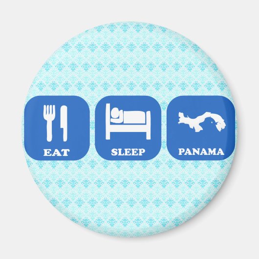Eat Sleep Panama Magneet (Voorkant)