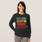 Eat Sleep Pancakes Herhalen T-shirt (Voorkant volledig)