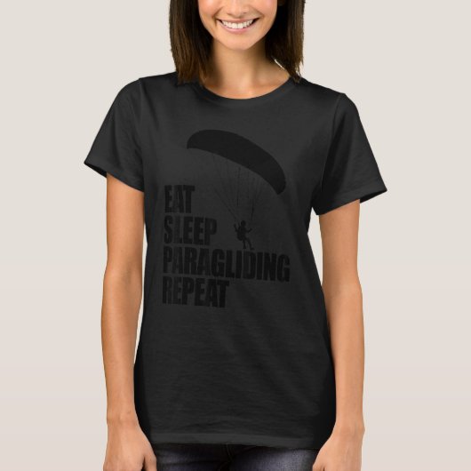 Eat Sleep Paragliding Repeat   Men Paraglider Adve T-shirt (Voorkant)