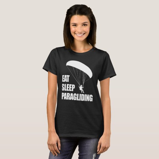Eat Sleep Paragliding Repeat  Men Paraglider Adven T-shirt (Voorkant volledig)