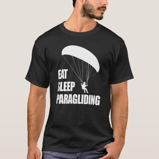 Eat Sleep Paragliding Repeat Men Paraglider Adven T-shirt (Voorkant)