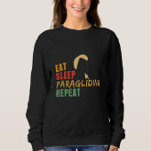 Eat Sleep Paragliding Repeat Paragliding Skydiver Trui (Voorkant)